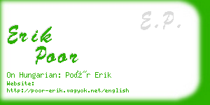 erik poor business card